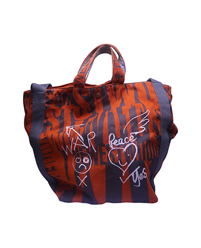 Tote bag, £90, Handbags, Orange, Fabric, Front view